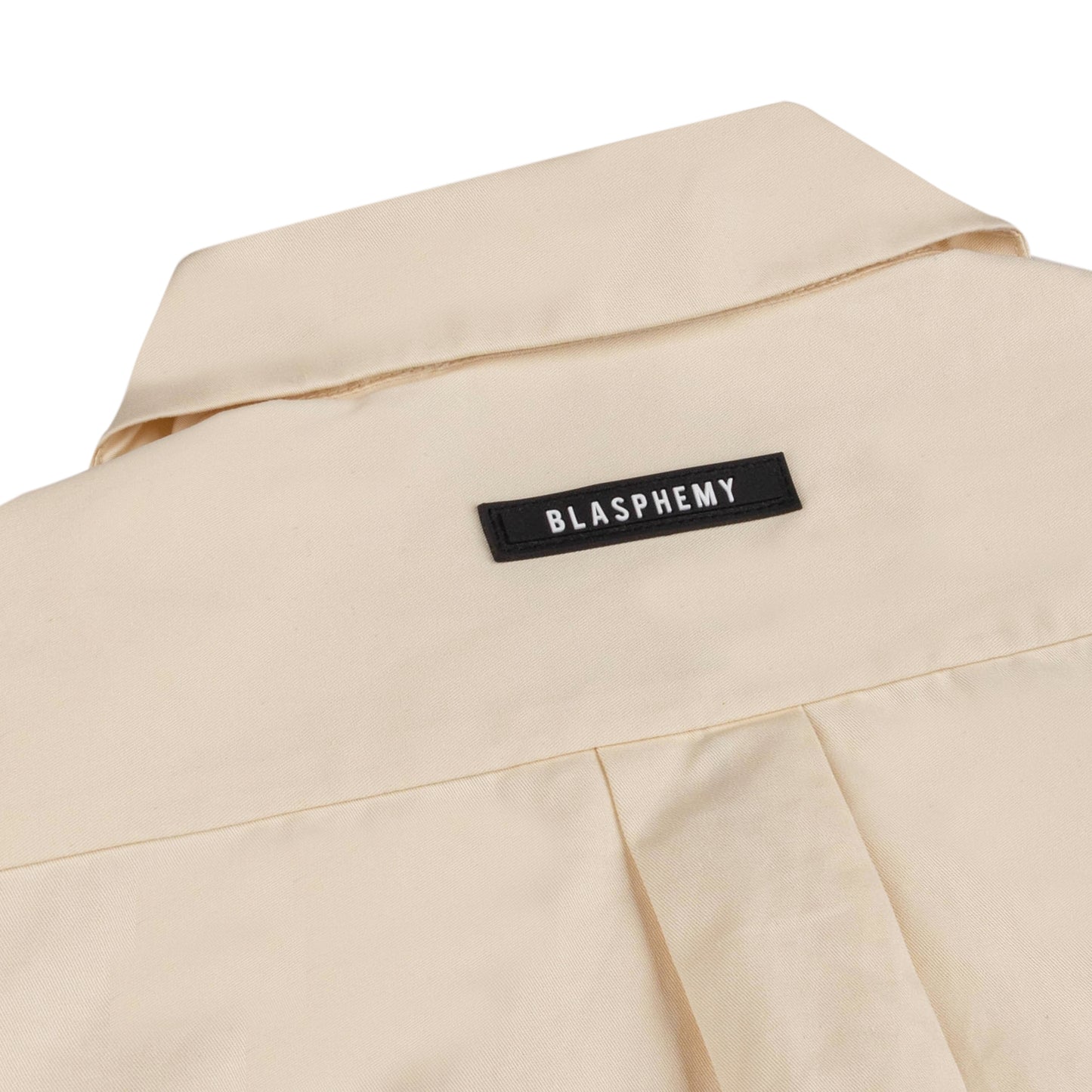 Beige Short Sleeve Button Down