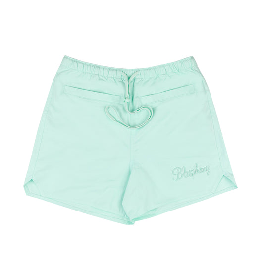 Turquoise Front Pocket Shorts