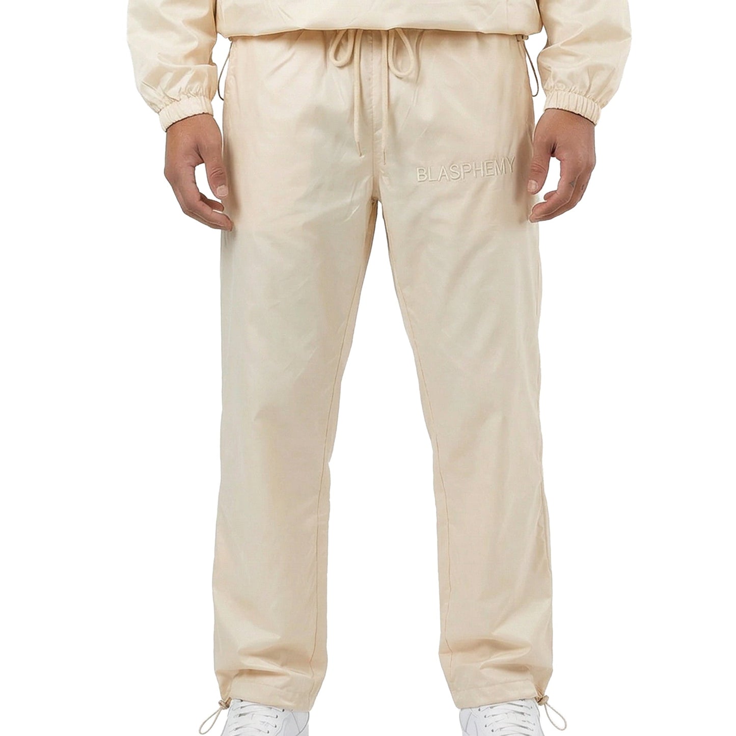 Beige Windbreaker Pants