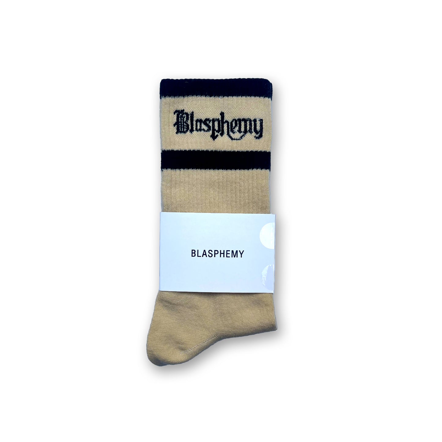 Cream & Black Knit Socks