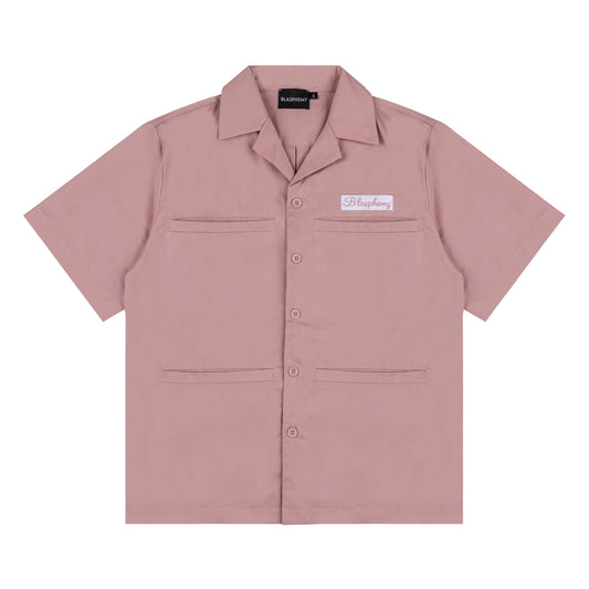 Mauve Short Sleeve Button Down